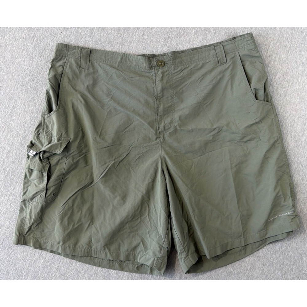Columbia Sportswear Cargo Shorts Mens 2XL Olive Green Hiking Utility Pockets
